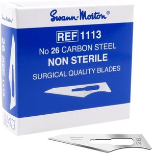 Swann Morton - Carbon Nr. 26 - Niet Steriele Mesjes - 100 Stuks