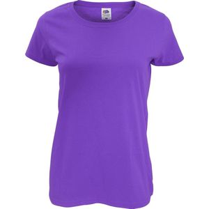Fruit Of The Loom Dames/ Vrouwen Dames-Fit Original T-Shirt met Korte Mouwen (Paars)