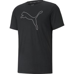 PUMA PERFORMANCE CAT TEE M Heren Sportshirt - Zwart - Maat S