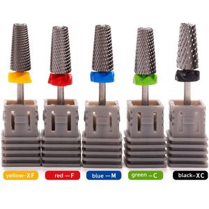 5-in-1 nagelfreesbit – gecoate wolfraam slijpkop – voor manicure en pedicure- 1 stuk F