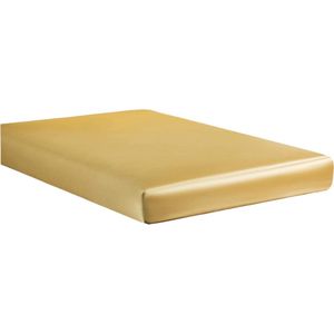 Beauty Silk - Hoeslaken - Glans Satijn - Goud - 90x200 l