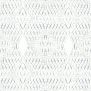 RETRO GLITTER BEHANG WIT ZILVER 2470