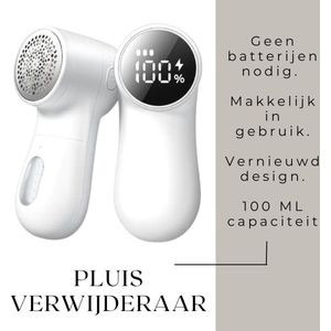 Elektrische Pluisverwijderaar - pluizenverwijderaar - Ontpluizer - Pluistondeuse - Ontpiller - Led Display - Draadloos - Oplaadbaar - +Schoonmaak borstel