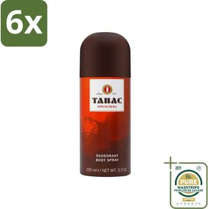 Tabac Original - Deodorant Bodyspray - Verfrissend - 150 ml - Voordeelverpakking - 6 stuks - Deodorant spray - Verfrissende geur