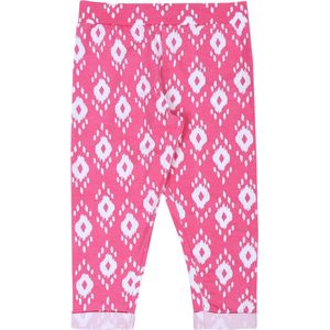 Roze legging voor meisjes met een wederkerend patroon - YD / 80