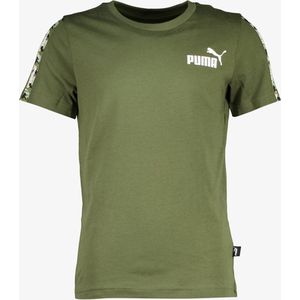 Puma Essentials Tape Camo kinder sport T-shirt - Groen - Maat 152