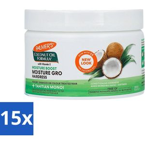 15 x Palmers - Cremespoeling - Coconut Oil - Condit Pot - 250 ml - Beschadigd Haar - Palmers - Glans Conditioner - Vitamine E Conditioner