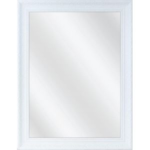 Spiegel met Lijst - Wit - 52 x 72 cm - Sierlijk - Ornament