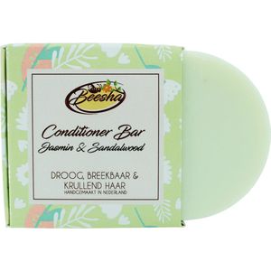 Beesha - Conditioner Bar - Jasmijn & Sandelhout - 100% Plasticvrij - Vegan - Sulfaatvrij - CG Proof