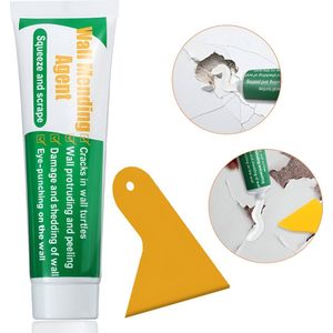 Home & Marker - Muurvuller - Vulmiddel - Muur Reparatie - Inclusief Plamuurmes - Snelwerkend - 100 Gram - WALLFIX