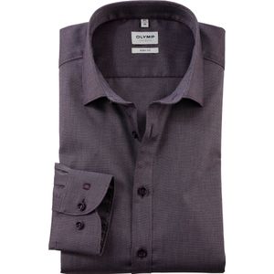 OLYMP - Level 5 - Body Fit Overhemd - Paars - Strijkvriendelijk