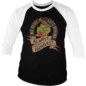 Teenage Mutant Ninja Turtles Raglan top -S- No Slice Left Behind Zwart/Wit