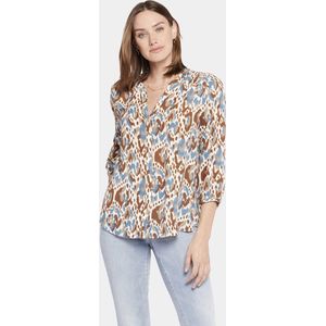 NYDJ Pintuck Blouse Grafische Print | Ocean Dream