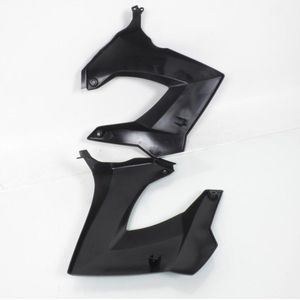 Generiek radiateurvizier voor Derbi 50 Senda R motorfiets glanzend zwart paar Gloednieuw