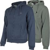2-Pack Donnay - Sweatvest met capuchon (Bruce) - Sportvest - Heren - Navy/Jungle green (547) - maat S