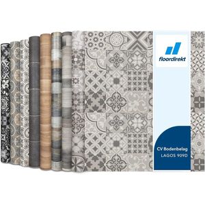 Karat PVC vloeren - Lagos 909D - Vinyl vloeren - Tegeloptiek - Dikte 2,8 mm - 200 x 500 cm