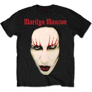 Marilyn Manson - Red Lips Heren T-shirt - L - Zwart