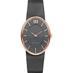 Danish Design IV71Q1168 horloge dames - zwart - edelstaal PVD ros�