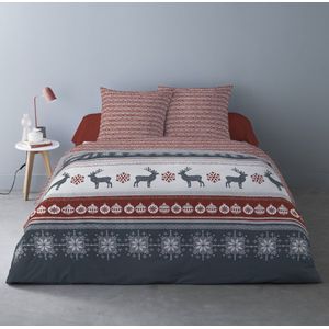 Better Nights - Luxe Polar Fleece Dekbedovertrek Fenris Rouge - 240x220 - warm - kerst/winter - rood