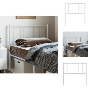 vidaXL Hoofdbord Bed - 105 x 3 x 90 cm - Wit - Bedonderdeel