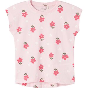 Name it t-shirt meisjes - roze - NMFvigga - maat 110