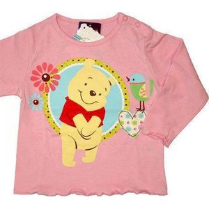 Disney - Meisjes Kleding - Winnie de Poeh - Longsleeve - Roze - T-shirt met lange mouwen - Maat 80