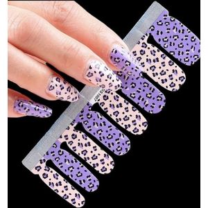 Nagelstickers / Nail Wrap Panterprint (Paars/Roze )1007