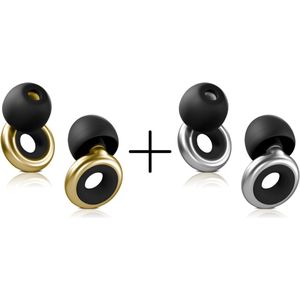 Earplugs - Nova Strada - DUO Goud/Zilver – Comfortabele Quiet Oordoppen tegen Geluid – Ideaal voor Werk, Slapen Vakantie & Ontspanning – Herbruikbaar & Zacht voor Langdurig Gebruik – Oordopjes Vliegtuig - Ear plugs Vliegen - Loop naar de experience!