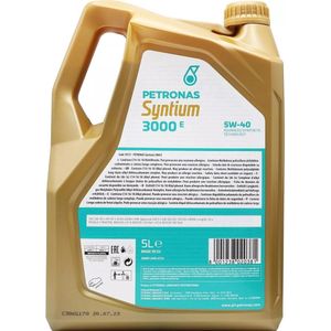 Petronas Syntium 3000E 5W-40 Motorolie – 5L – Volsynthetisch – BMW LL-01, MB 229.5, VW 502.00/505.00 – A3/B4 – CoolTech Technologie