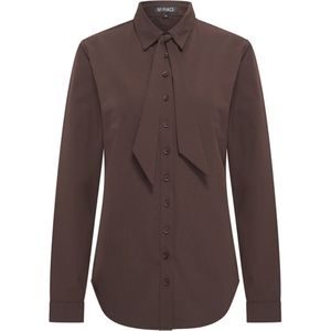 Travel Blouse Bow Espresso 202709