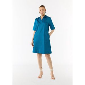 COMMA-Jurk--6264 BLUE GREEN-Maat 38