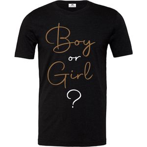 Shirt gender reveal-dames en heren-Boy or Girl-Maat M