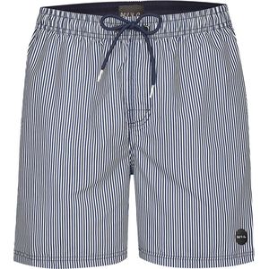 Phil & Co Gestreepte Zwemshort Heren Blauw / Wit - Maat L - Zwembroek