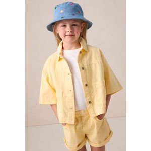 Sissy-Boy - Lichtgele Blouse - Katoen - Korte Mouwen - Regular Fit