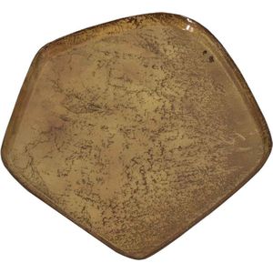 HomeBound by KY | Metalen dienblad organisch peach | 40x41x2cm | dienblad metaal peach organisch