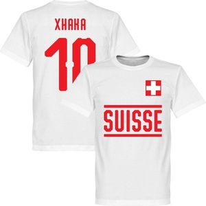 Zwitserland Xhaka 10 Team T-Shirt - Wit - L