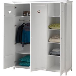 LUCEVI - Amori 3 Deurs Kleerkastx190x57cm - Wit