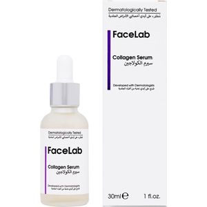 FaceLab Collageen Serum, anti-aging formule, vermindert rimpels en huidverslapping, hydrateert en verzacht de huid, antioxidantbescherming, voor alle huidtypes, 30 ml