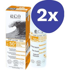Eco Cosmetics Zonnecreme SPF 50 Surf & Fun (2x 50ml)