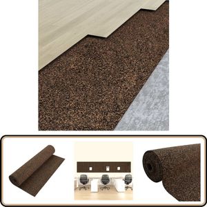 vidaXL Kurkrol 100x1000 cm - 2 mm dikte Vloerisolatie - Kurk Vloer - Geluiddemping - Warmte-isolatie - Rubberen Kurk