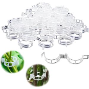 200 stuks tuin- en plantenhouderclips - tomatenclips voor veredeling in de tuin - ideaal voor het bevestigen van planten (wit)
