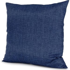 Kussensloop voor sierkussen - linnenlook - 40 x 40 cm - jeansblauw