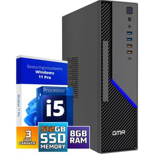 GMR Ultra SFF i5 Office PC - Business Office Computer | 8 GB RAM | 512GB SSD M.2 | Windows 11 Pro | WiFi-Bluetooth