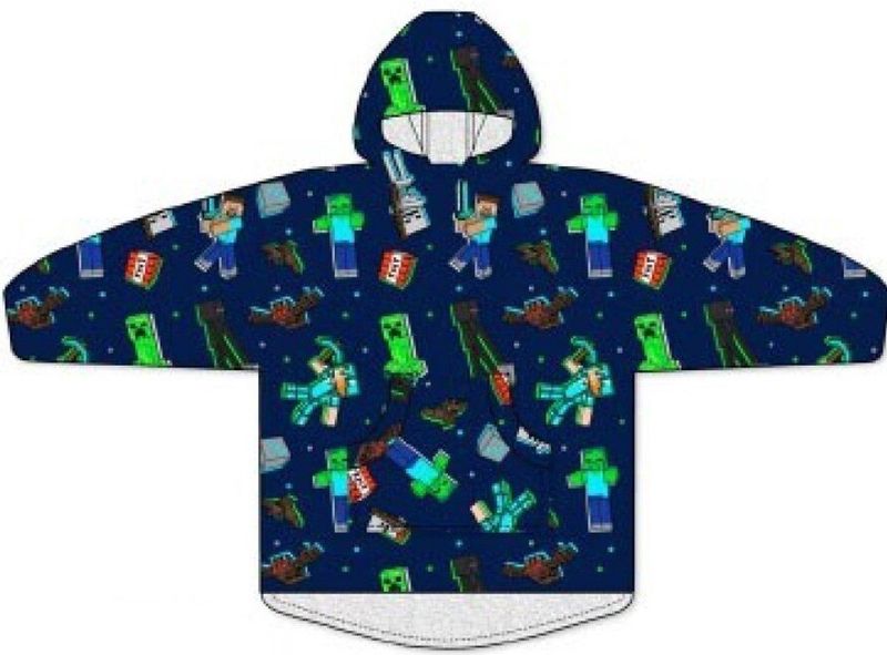 Minecraft Snuggle - Hoodie - Fleecedeken - Creepers - Volwassen - One Size - Polyester