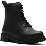 Clarks - Orinoco3 - Leren Enkellaarsjes - Bruin - Casual - Plat - Ritssluiting