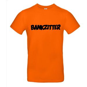 Bankzitter T-shirt - 100% Katoen - Maat L - Classic Fit - Oranje