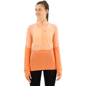 Icebreaker - Merino 200 Realfleece Descender - Fleece - Oranje - Halve Rits