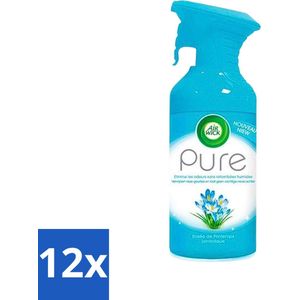 Air Wick - Luchtverfrisser Spray - Pure Lentedauw - 250ml - Voordeelverpakking - 12 stuks