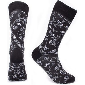 TRESANTI | CUNEO I Sokken met bloemen | Charcoal | Size 39/42