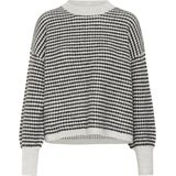 Kaffe - KAEllery - Trui - Grafiet/Wit - Gebreide Truien